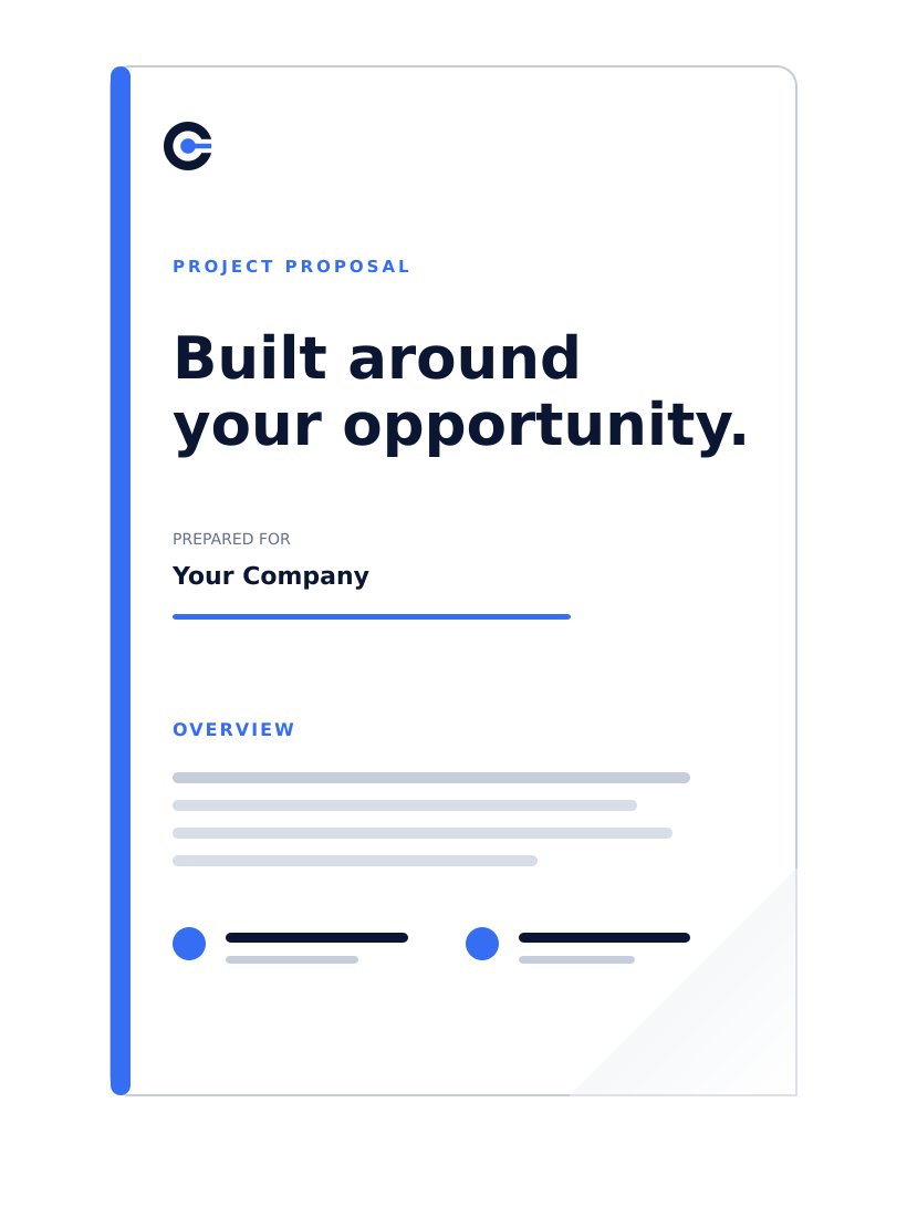 Professional project proposal example